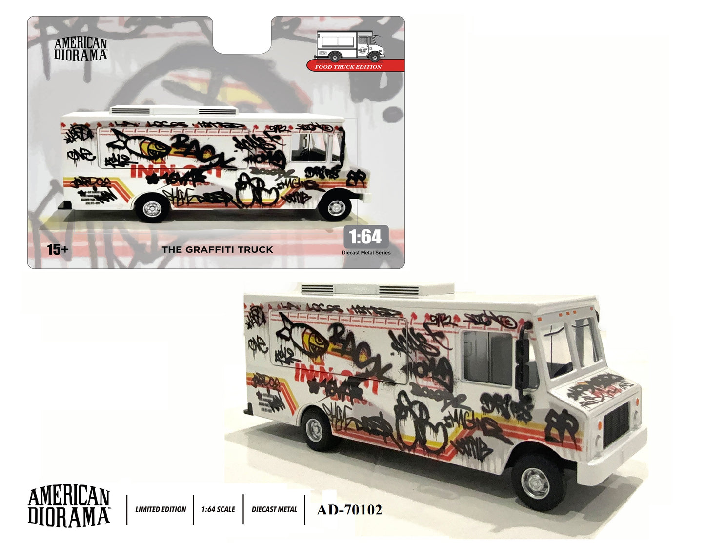 (PRE-ORDER) AMERICAN DIORAMA 1:64 Food Truck series – Graffiti style AD-70102