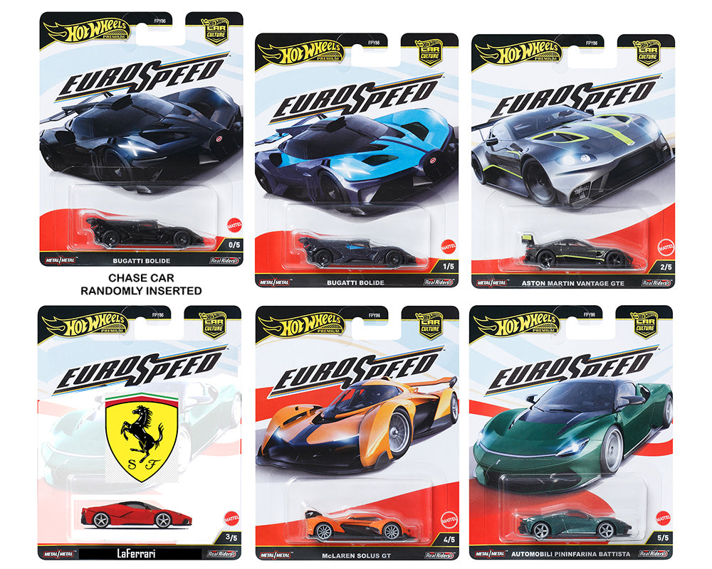 Hot Wheels Premium Car Culture 2025 L Case – HW Euro Speed Factory Sealed Case (DOUBLE TAPED)