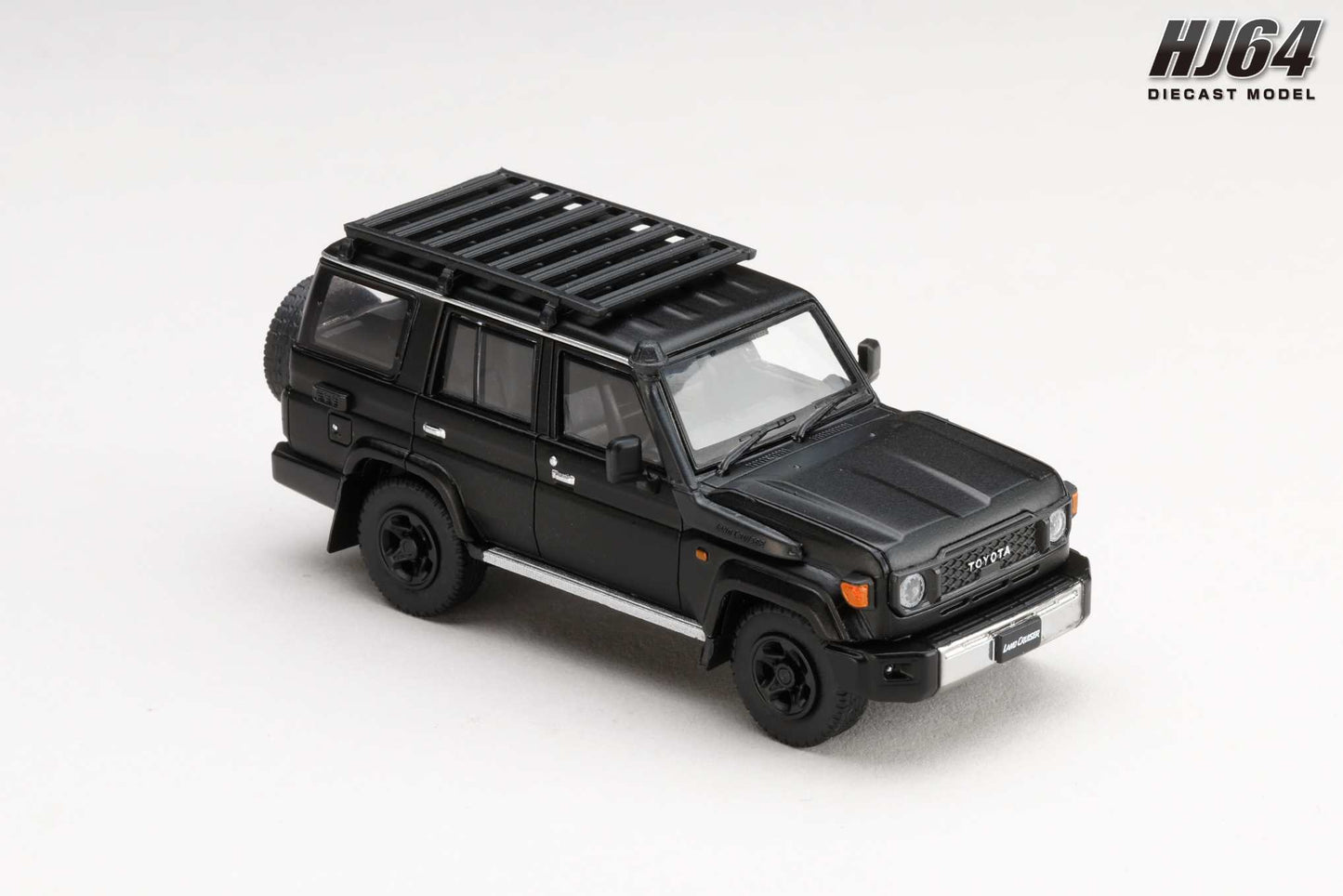 (PRE-ORDER) Hobby Japan 1:64 Toyota LANDCRUISER 70 (GDJ76W) 2023 CUSTOMIZED VERSION - MATTE BLACK HJ642090MBK