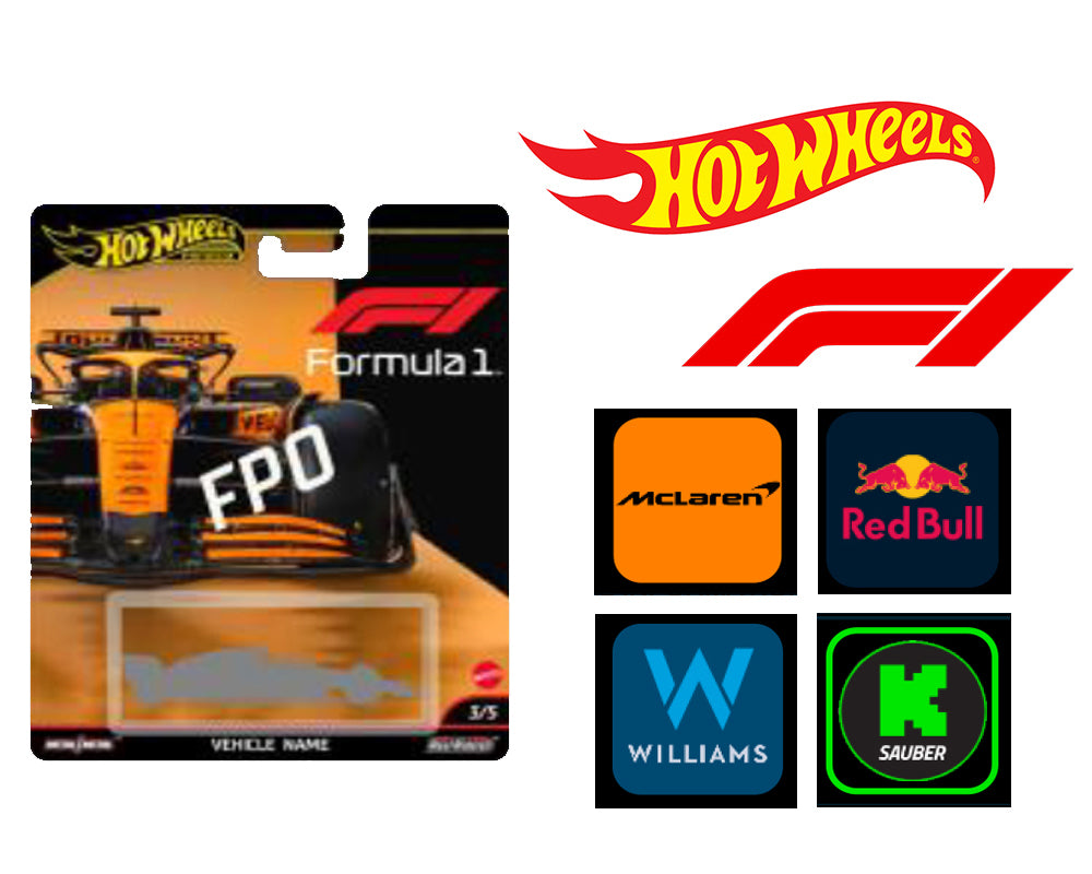 (PRE-ORDER) Hot Wheels 1:64 F1 Racing Premium G Assortment – Team McLaren, Williams, KICK, Red Bull Racing Factory Sealed Case