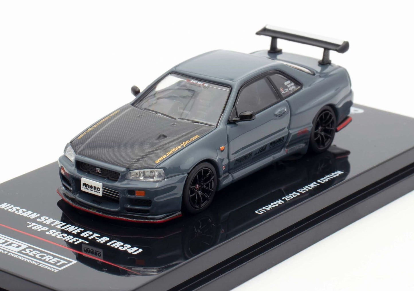 (PRE-ORDER) INNO64 1/64 NISSAN SKYLINE GT-R (R34) "TOP SECRET" GTSHOW 2025 EVENT EDITION (1 Per Customer)