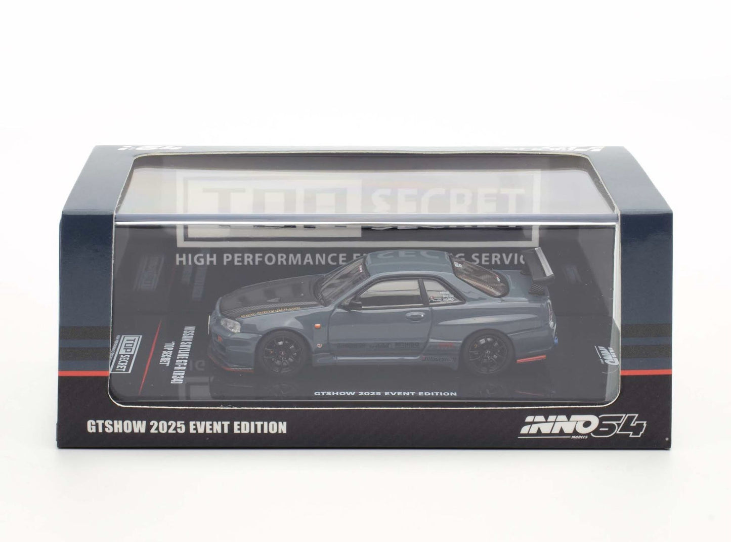 (PRE-ORDER) INNO64 1/64 NISSAN SKYLINE GT-R (R34) "TOP SECRET" GTSHOW 2025 EVENT EDITION (1 Per Customer)