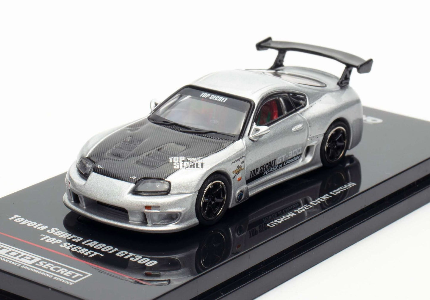 (PRE-ORDER) INNO64 1/64 TOYOTA SUPRA (A80) GT300 "TOP SECRET" SILVER GTSHOW 2025 EVENT EDITION (1 Per Customer)