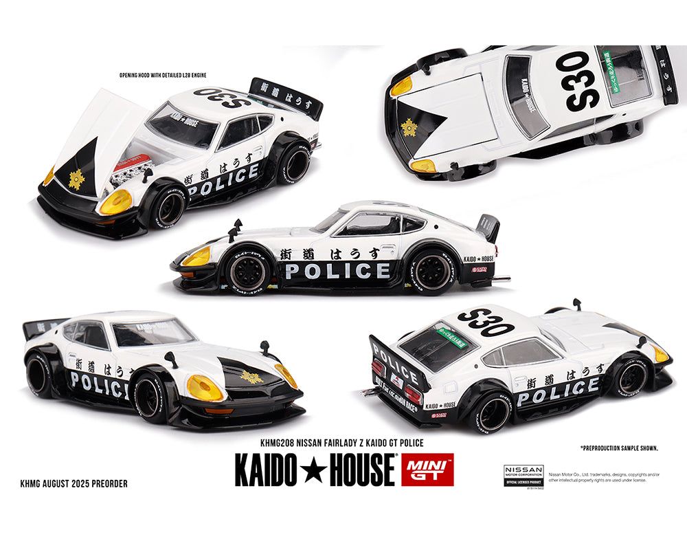 (PRE-ORDER) Kaido House x Mini GT 1:64 Nissan Fairlady Z Kaido GT Police *Chance of a Chase*