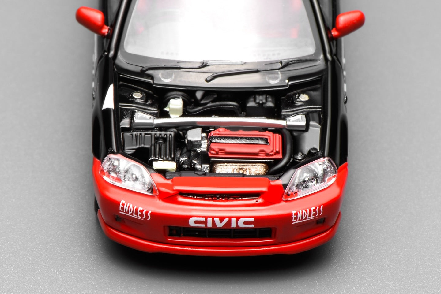 (PRE-ORDER) Motorhelix 1:64 Honda Civic TYPE R (EK9) Red-Black Livery M65026