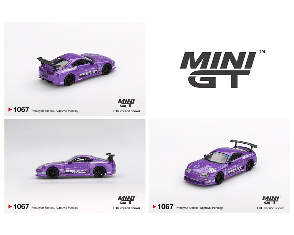 (PRE-ORDER) Mini GT 1:64 Toyota Supra (A80) Top Secret GT-300 Top Secret Purple – Mijo Exclusives