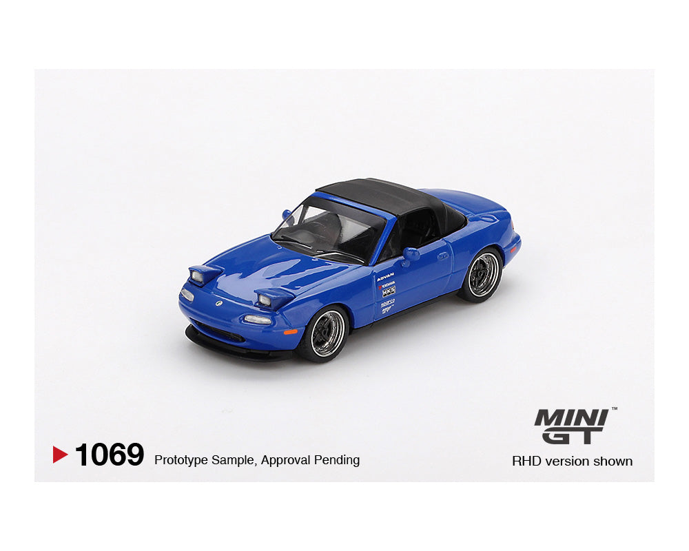 (PRE-ORDER) Mini GT 1:64 Mazda Miata MX-5 (NA) Tuned Version – Dark Blue