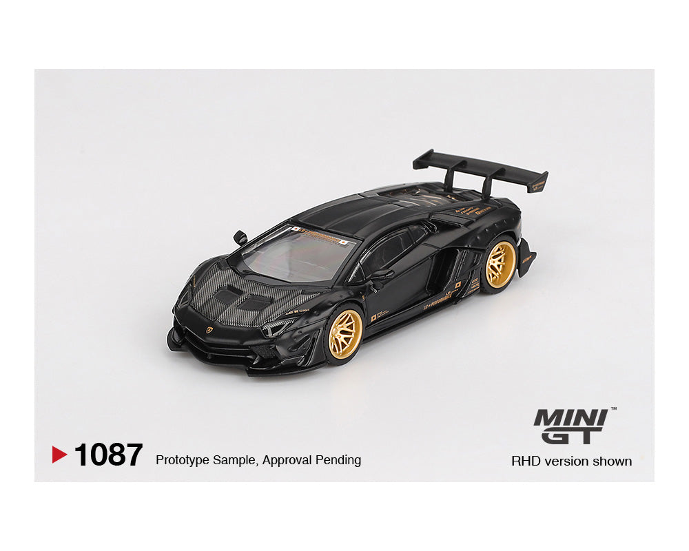 (PRE-ORDER) Mini GT 1:64 LB-WORKS Lamborghini Aventador Limited Edition – Matte Black