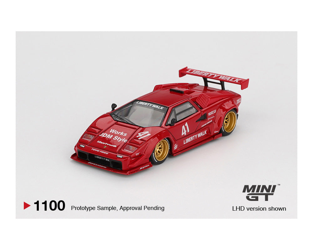 (PRE-ORDER) Mini GT 1:64 Lamborghini Countach LB-WORKS – Red