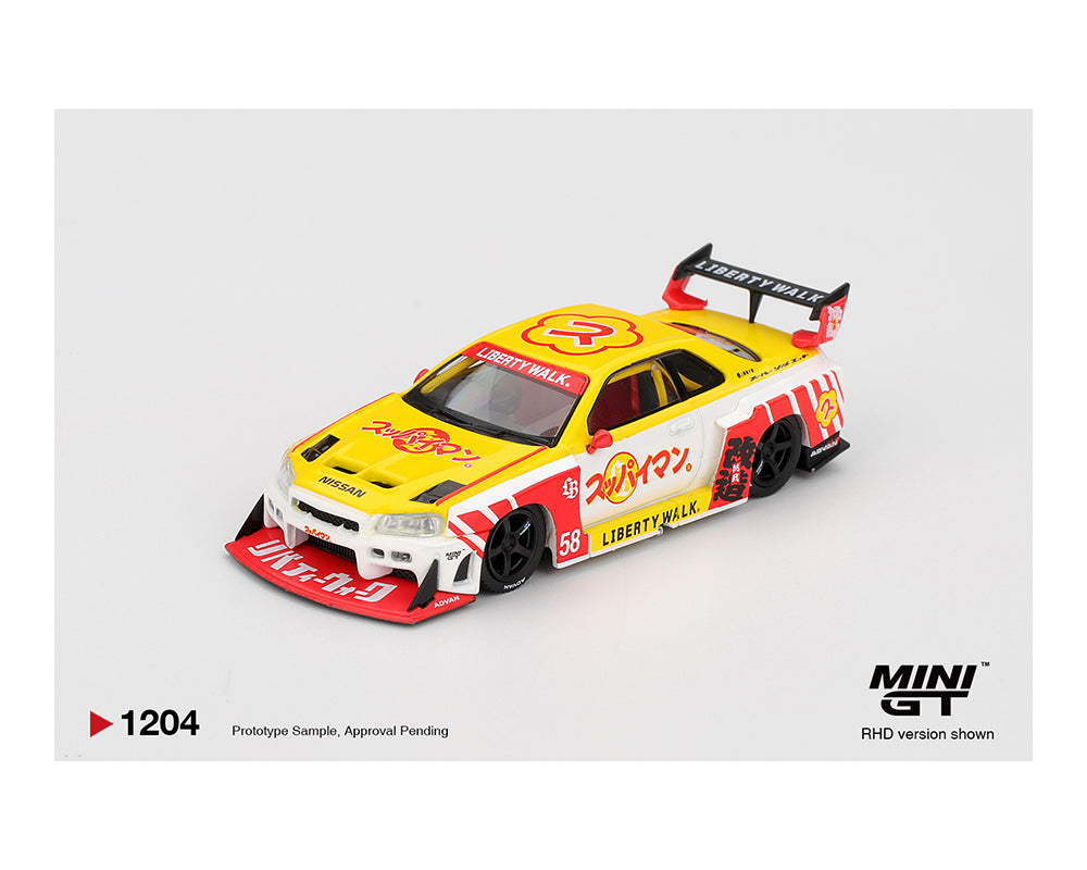 (PRE-ORDER) Mini GT 1:64 Nissan LB-ER34 Super Silhouette SKYLINE Suppaiman Okinawa