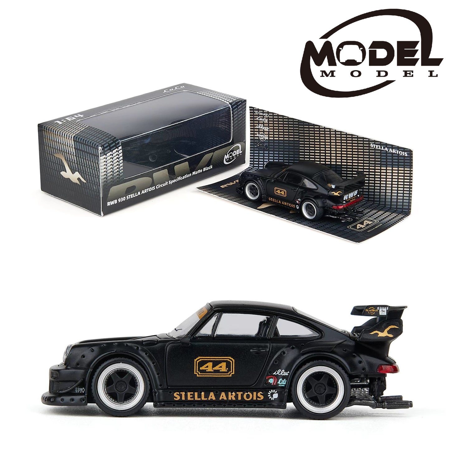 (PRE-ORDER) MODELMODEL 1:64 RWB930 STELLA ARTOIS Circuit Specification Matte Black MM64-RWB930-001