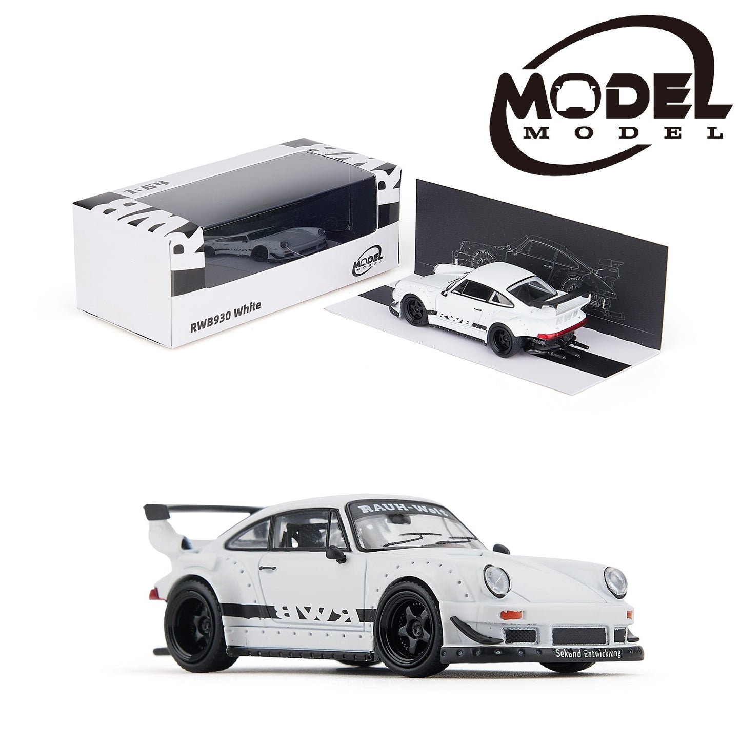 (PRE-ORDER) MODELMODEL 1:64 RWB930 White MM64-RWB930-004