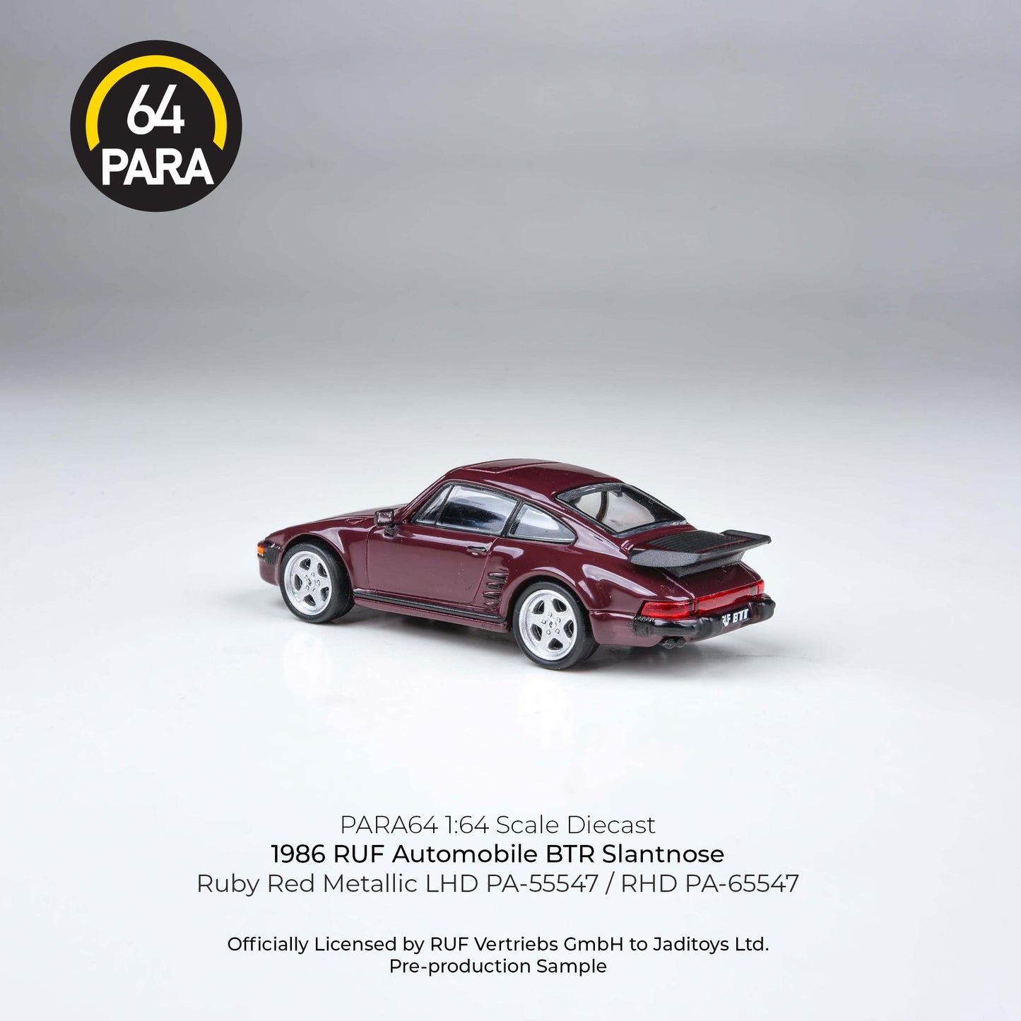 (PRE-ORDER) PARA64 1:64 1986 RUF BTR Slantnose Ruby Red Metallic PA-55547