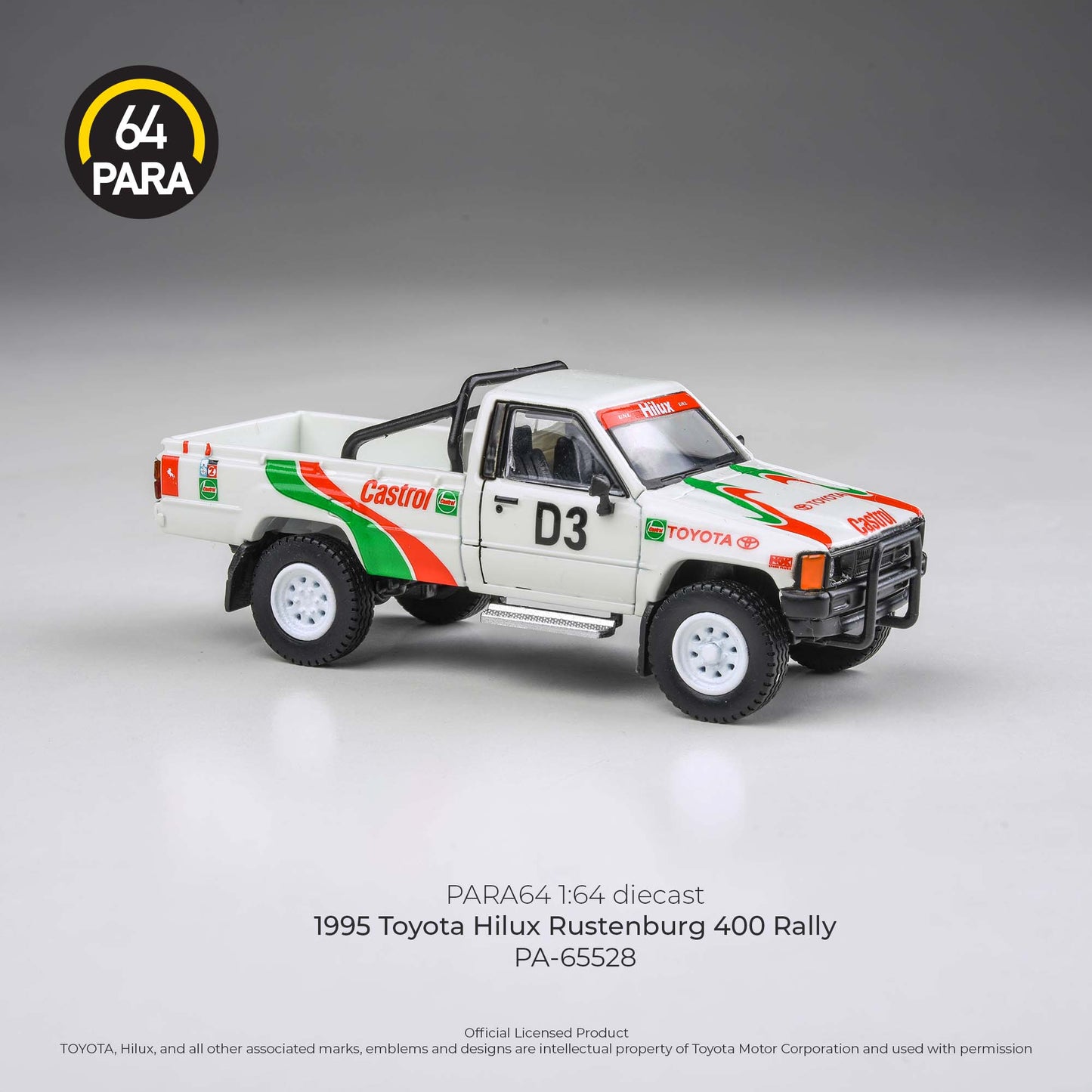 (PRE-ORDER) PARA64 1:64 1995 Toyota Hilux Rustenburg 400 Rally RHD PA-65528