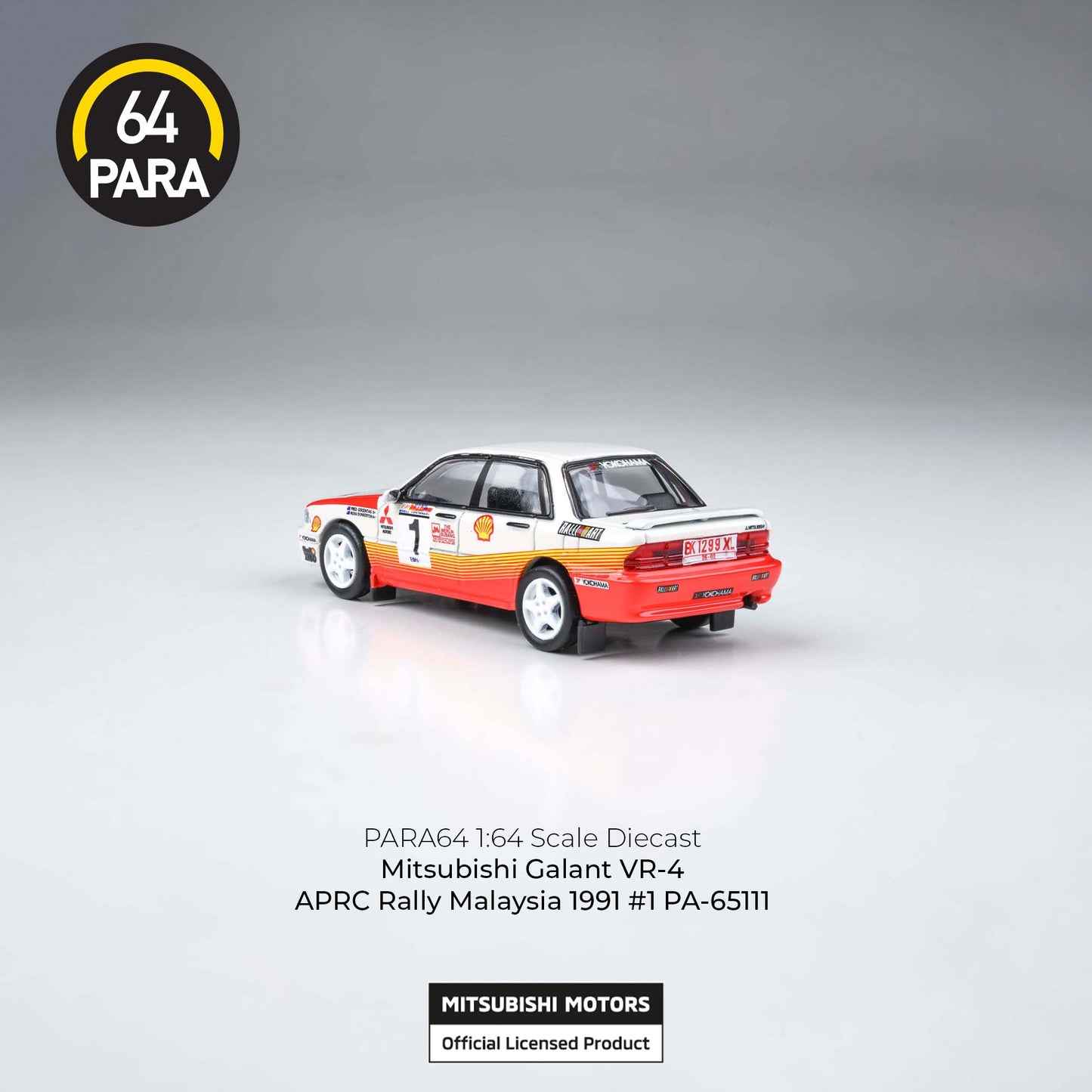(PRE-ORDER) PARA64 1:64 Mitsubishi Galant VR-4 APRC Rally Malaysia 1991 #1 PA-65111