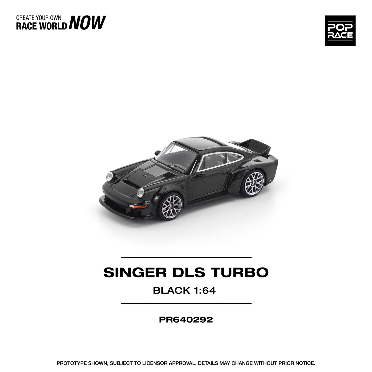 (PRE-ORDER) POPRACE 1:64 SINGER DLS TURBO (ROAD) BLACK PR640292