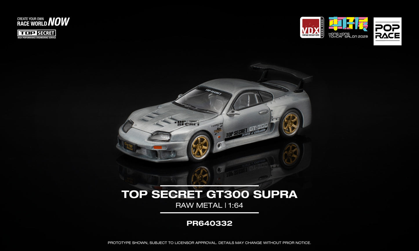 (PRE-ORDER) POPRACE 1:64 TOP SECRET GT300 SUPRA Raw Material HKTS x VDX 2025 Exclusive Event Model PR640332