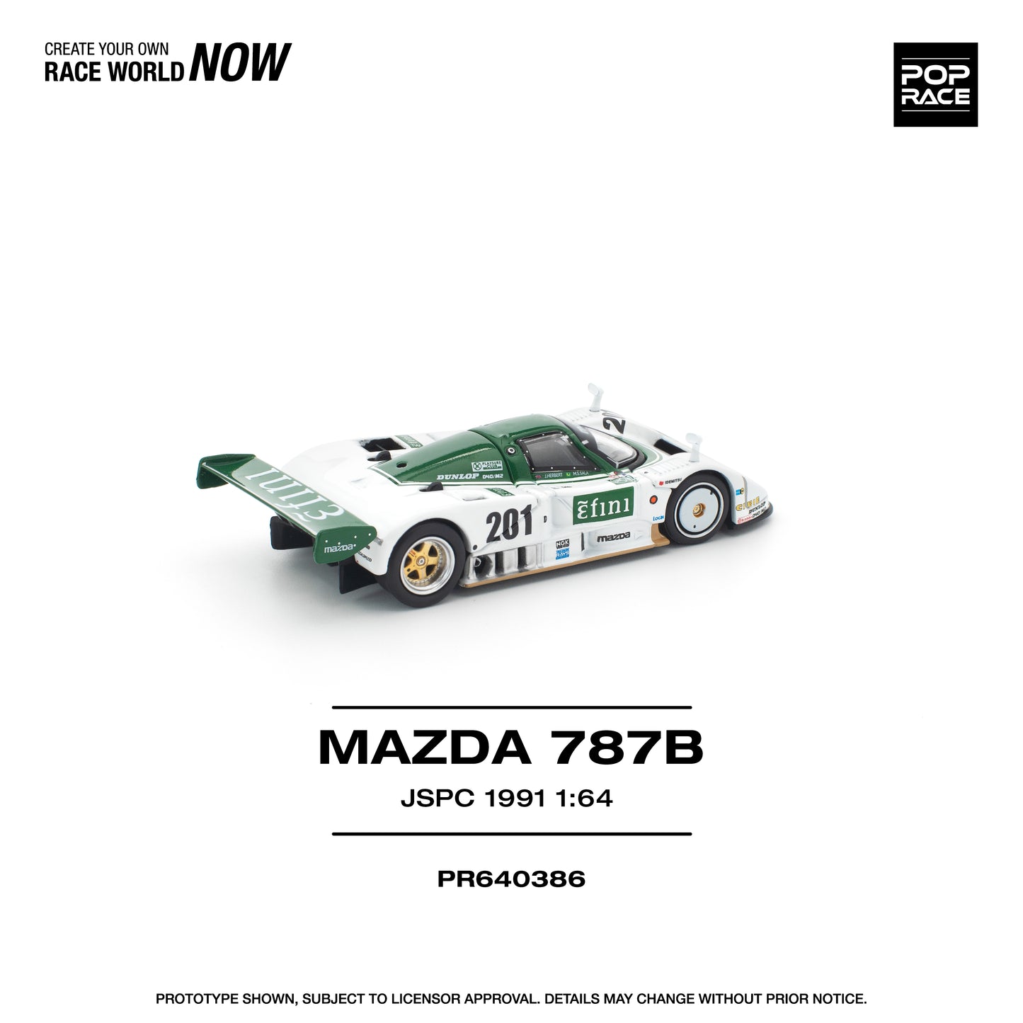 (PRE-ORDER) POPRACE 1:64 MAZDA 787B JSPC 1991 PR640386