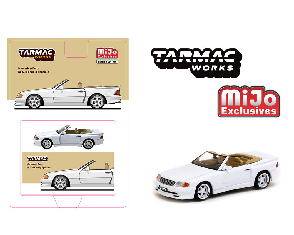 (PRE-ORDER) Tarmac Works 1:64 Mercedes-Benz SL 500 Koenig Specials – White – MiJo Exclusives