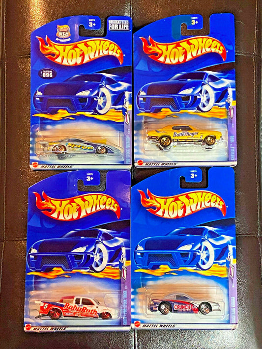 2002 Hot Wheels Sweet Rides Full Set of 4 Baby Ruth/Spree/Crunch/Butterfinger