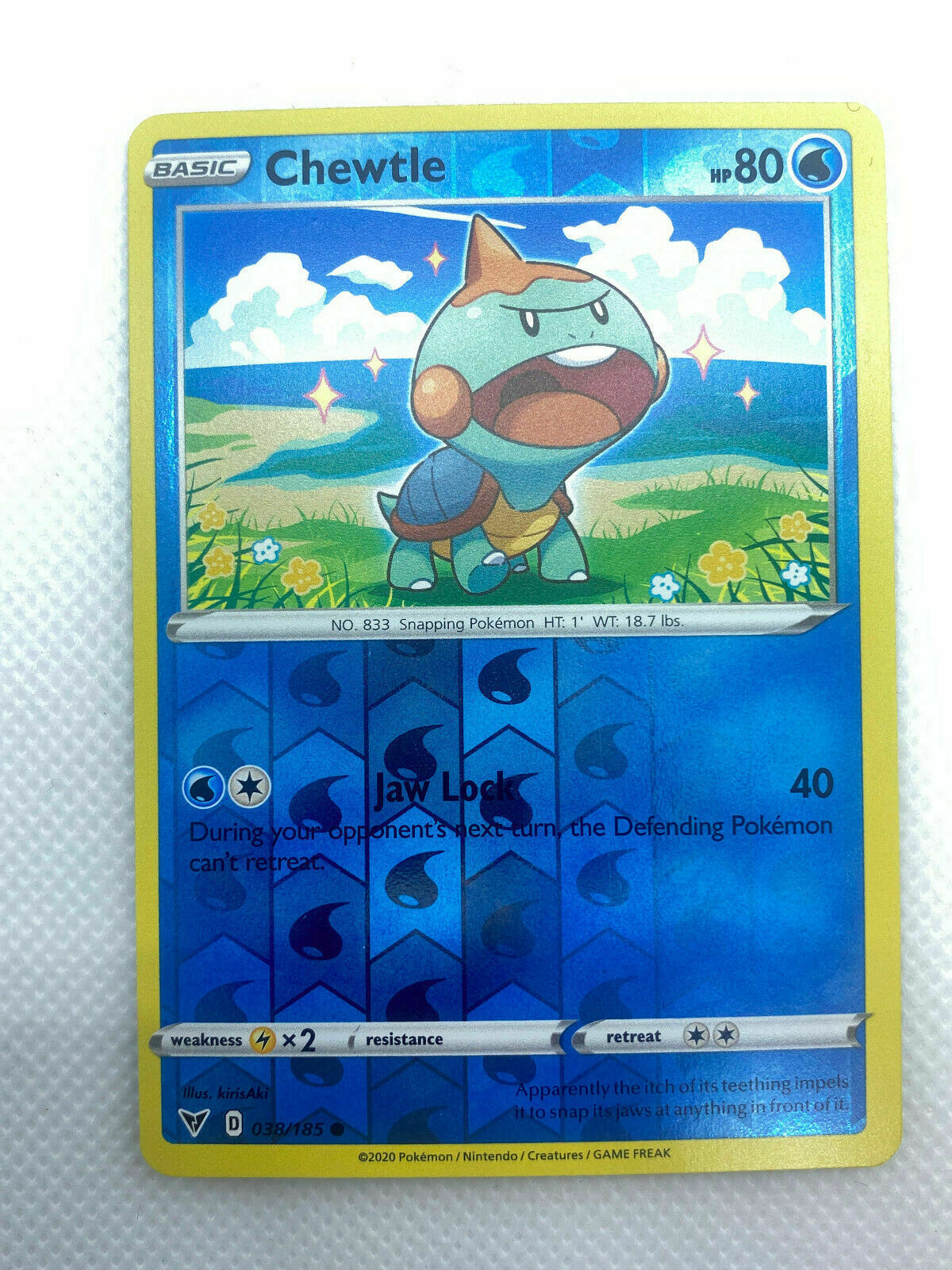 Chewtle 60/202 NM in Portuguese Sword & Shield Pokémon TCG