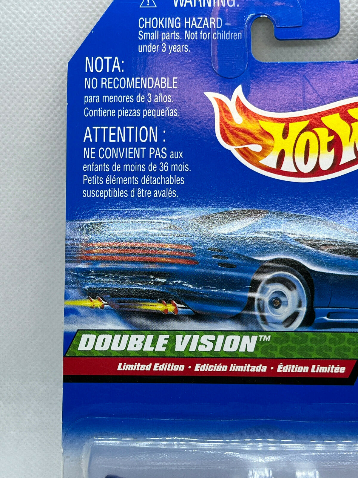 2000 Hot Wheels Treasure Hunts 049 Double Vision Real Riders Creased Card NIP
