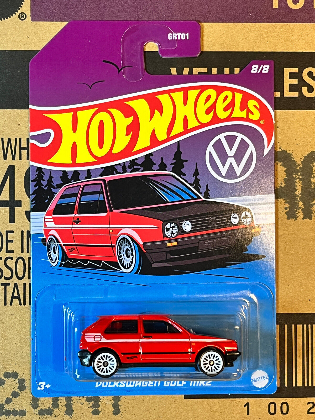 2022 Hot Wheels Volkswagen Series #8/8 Volkswagen Golf MK2 Red NIP