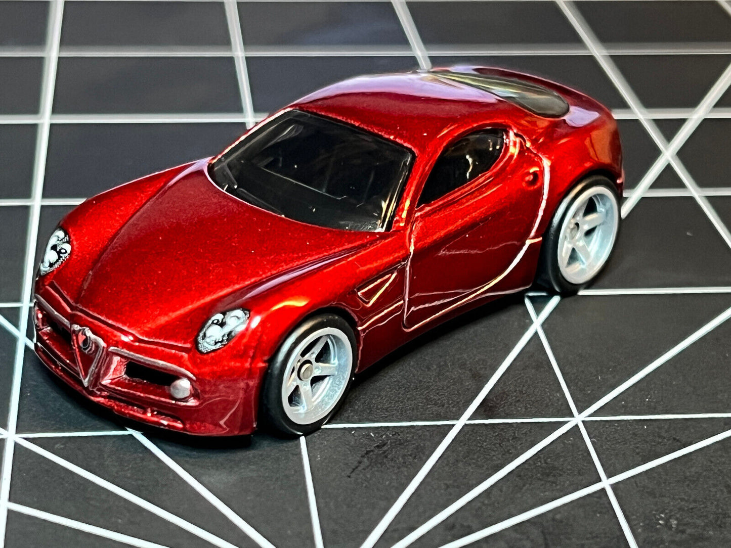 2022 Hot Wheels Alfa Romeo 8C Super Custom Real Riders With Protector