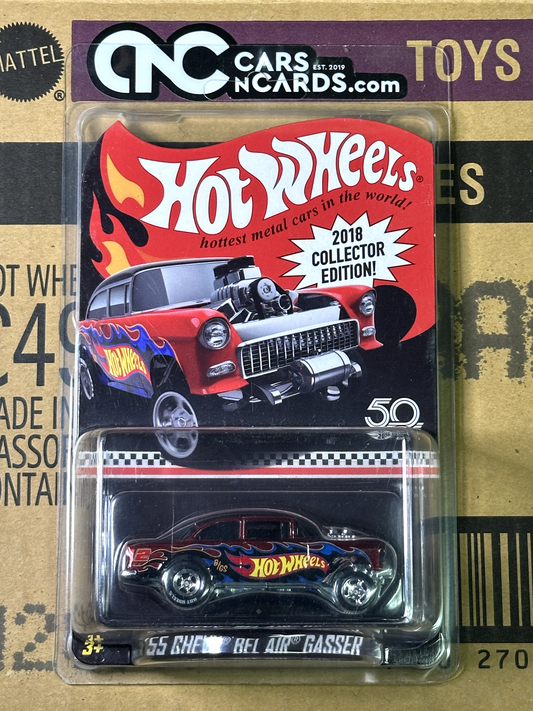 2018 Hot Wheels Collector Edition '55 Chevy Bel Air Gasser With Protector
