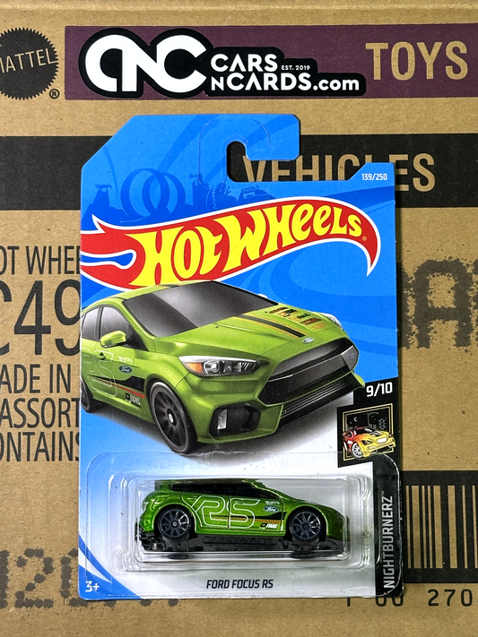 2019 Hot Wheels Nightburners 9/10 Ford Focus RS Green NIP