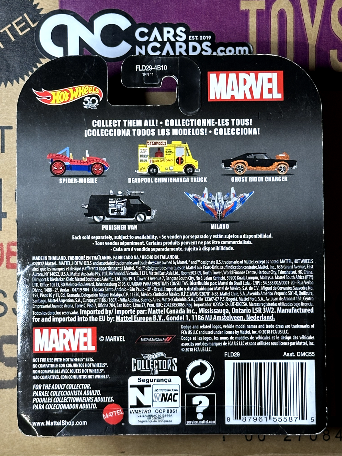 2018 Hot Wheels 50th Premium Retro Entertainment Marvel 4/5 Punisher Van