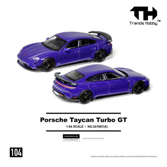 (PRE-ORDER) Trends Hobby 1:64 Porsche Taycan Turbo GT - Purple 241087A