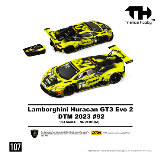 (PRE-ORDER) Trends Hobby 1:64 Lamborghini Huracan GT3 Evo 2 DTM 2023 No.92 241083A