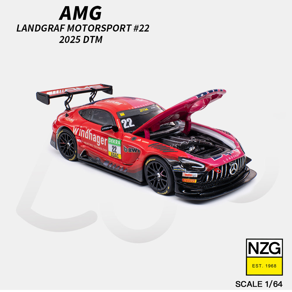 (PRE-ORDER) KILO 1:64 AMG GT3 EVO 2025 DTM LANDGRAF MOTORSPORT #22 114600011