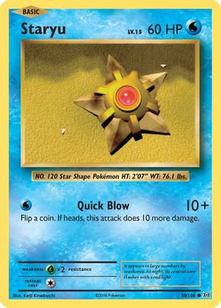 Staryu 30/108 - XY  Evolutions Reverse Holofoil