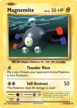 Magnemite 37/108 - XY  Evolutions Reverse Holofoil