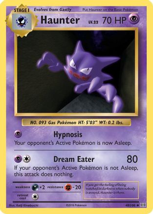 Haunter 48/108 - XY  Evolutions Reverse Holofoil