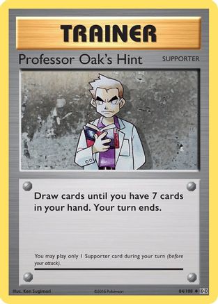 Professor Oak's Hint 84/108 - XY  Evolutions Reverse Holofoil