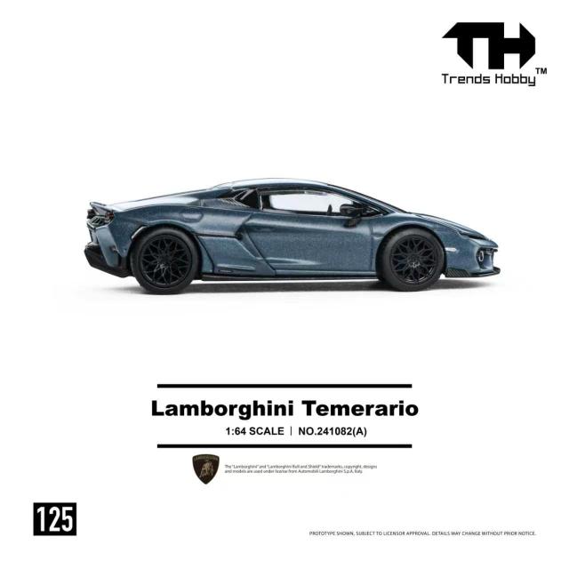 (PRE-ORDER) Trends Hobby 1:64 Lamborghini Temerario - Matte Blue 241082(A)
