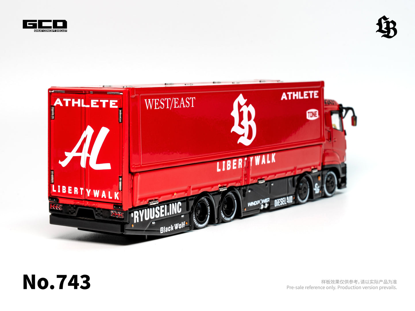 (PRE-ORDER) GCD x LBWK 1:64 Super Silhouette Red/Black Mitsubishi Fuso Truck (RHD) KS-073-743