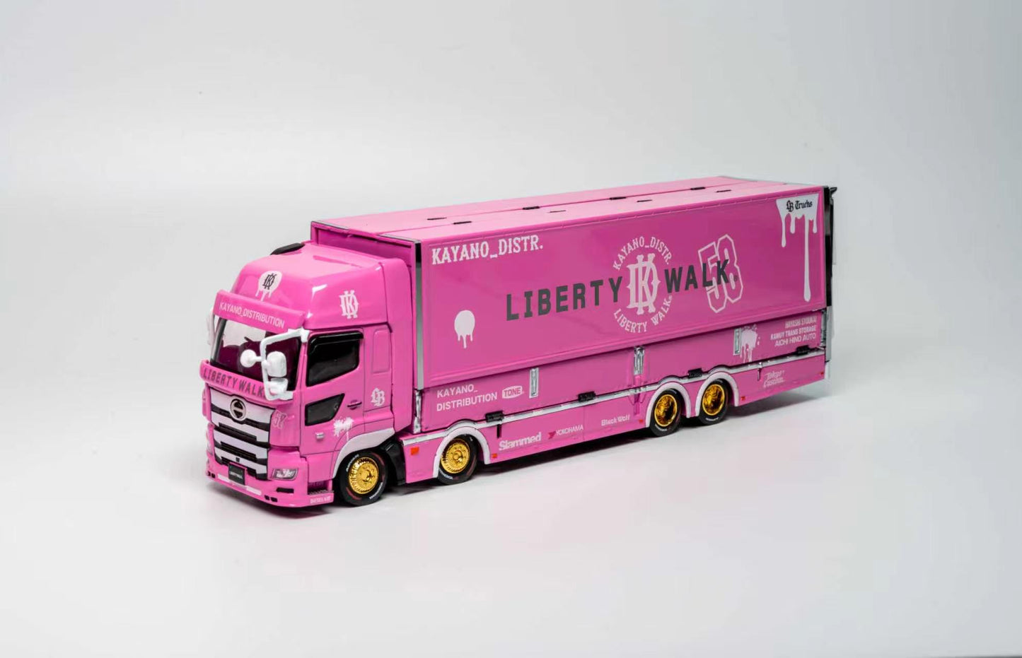 (PRE-ORDER) GCD 1:64 HINO 700 LB PINK - KAYANO DIST EDITION KS-093-738