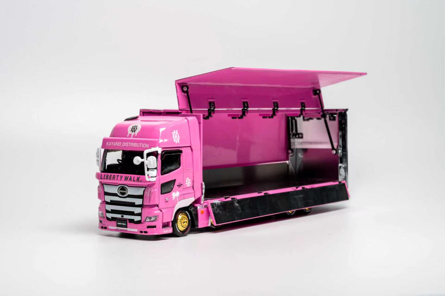 (PRE-ORDER) GCD 1:64 HINO 700 LB PINK - KAYANO DIST EDITION KS-093-738