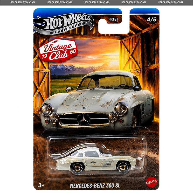 (PRE-ORDER) 2027 Hot Wheels Silver Series Vintage Club Racing MIX 1 Factory Set of 5 Cars HRT81-956L
