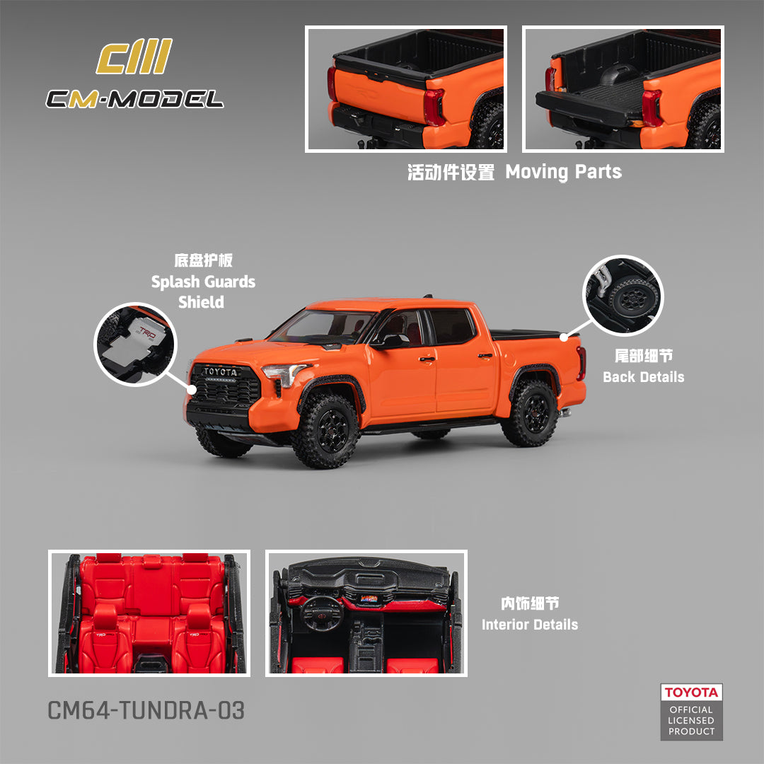 (PRE-ORDER) CM MODEL 1:64 Toyota Tundra TRD Orange CM64-Tundra-03
