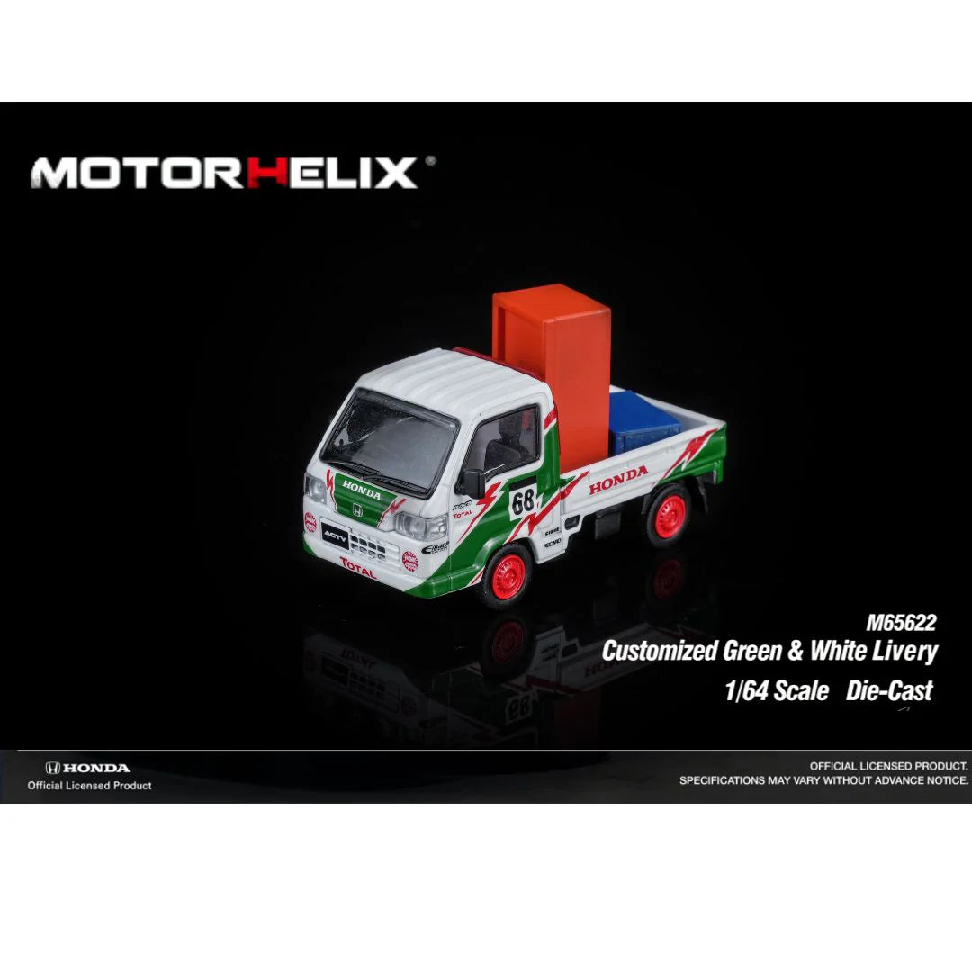 (PRE-ORDER) MOTORHELIX 1:64 Honda ACTY 4WD Customized Green & White Livery M65622
