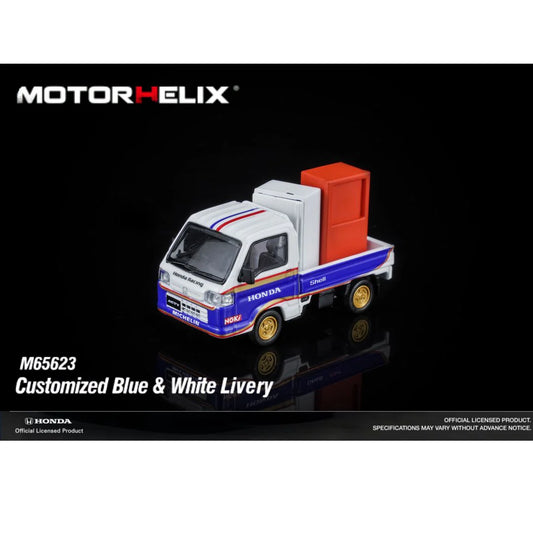 (PRE-ORDER) MOTORHELIX 1:64 Honda ACTY 4WD Customized Blue & White Livery M65623