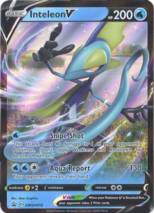 Inteleon V - SWSH016 SWSH016/307 - SWSH Sword & Shield Promo Cards Holofoil