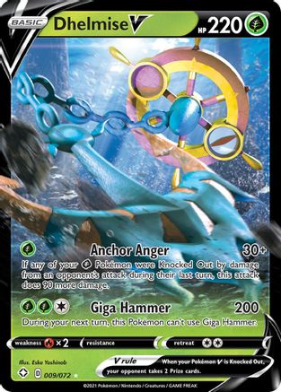 Dhelmise V 9/72 - Shining Fates Holofoil