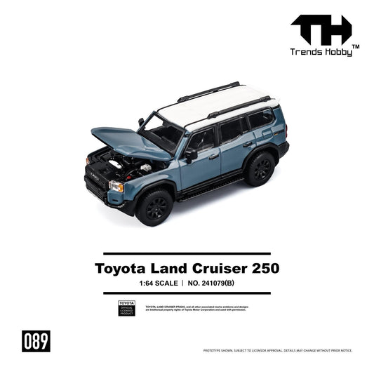 (PRE-ORDER) Trends Hobby 1:64 Toyota Land Cruiser 250 - BLUE 241079(B)