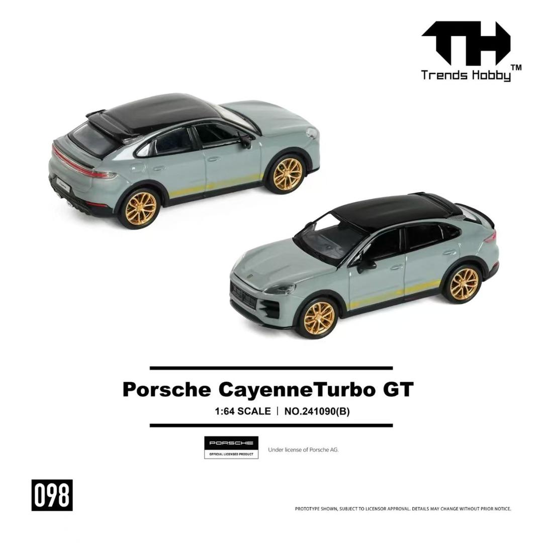 (PRE-ORDER) Trends Hobby 1:64 Porsche Cayenne Turbo GT Grey 241090B